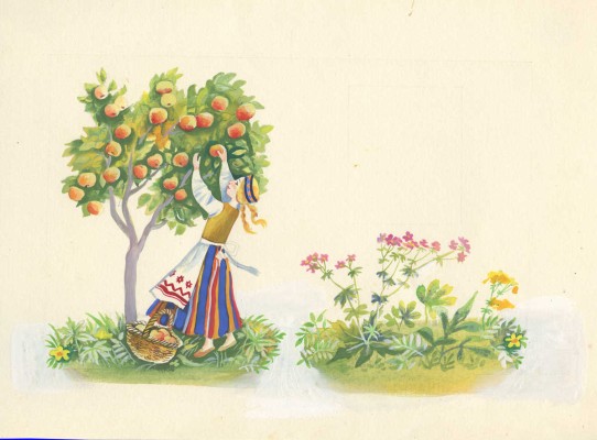 Миронова Марина Алексеевна. Лот из девяти иллюстраций к кн.: В хороводе. Серия для маленьких. М., Дет. лит., 1987 
